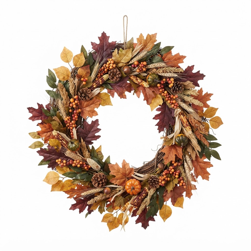 Fall Harvest Foliage Wreath