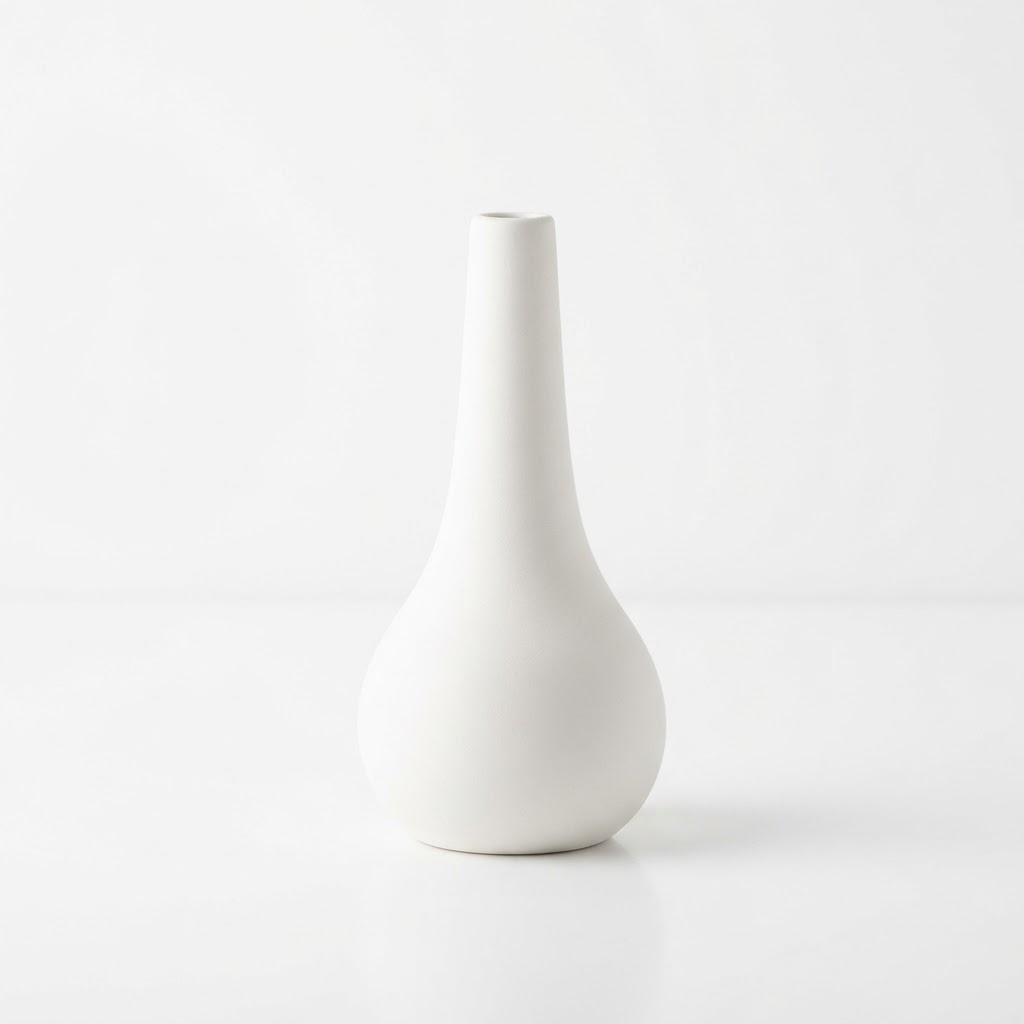 White Ceramic Bud Vase