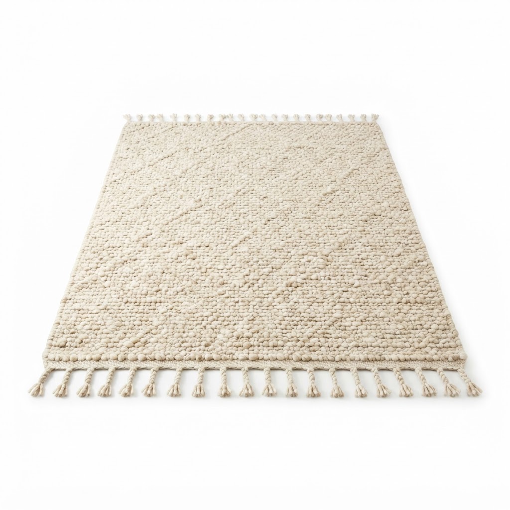 Textured Wool Area Rug