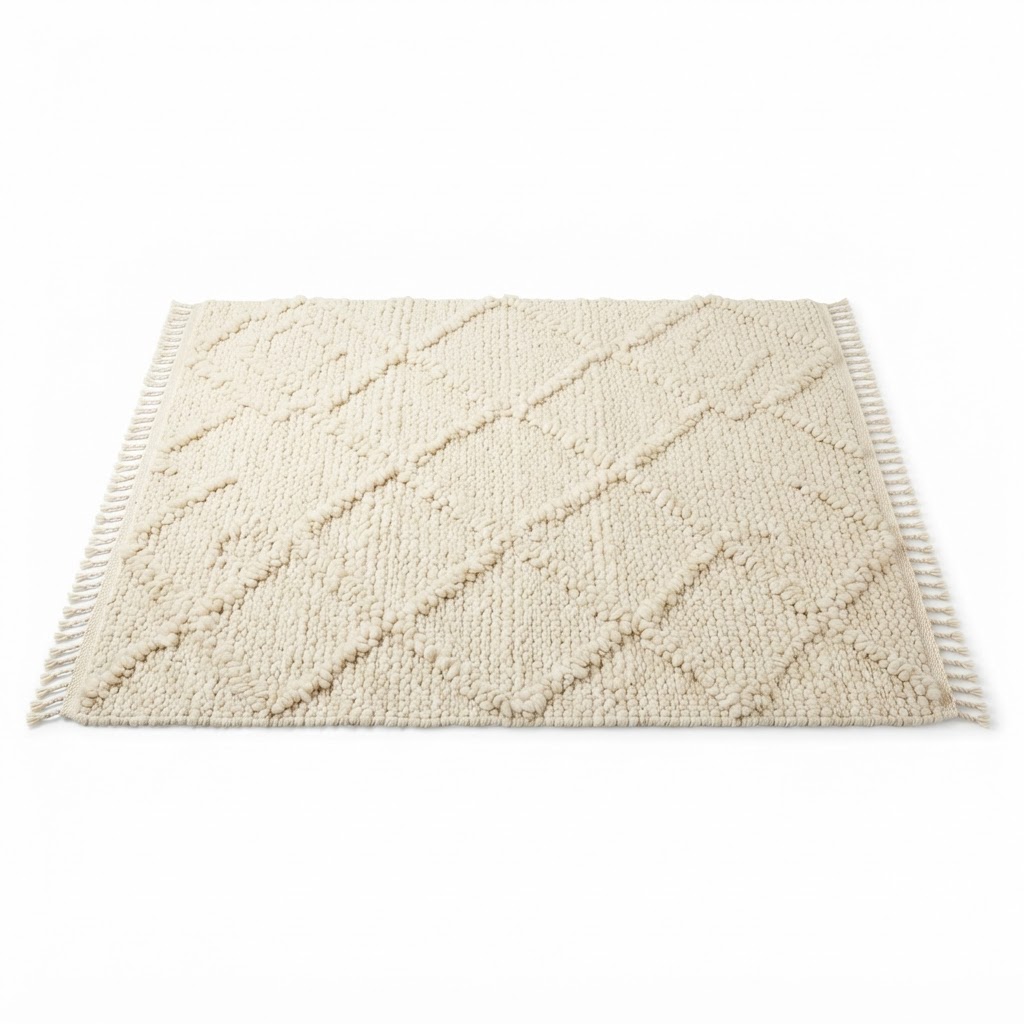 Textured Wool Area Rug