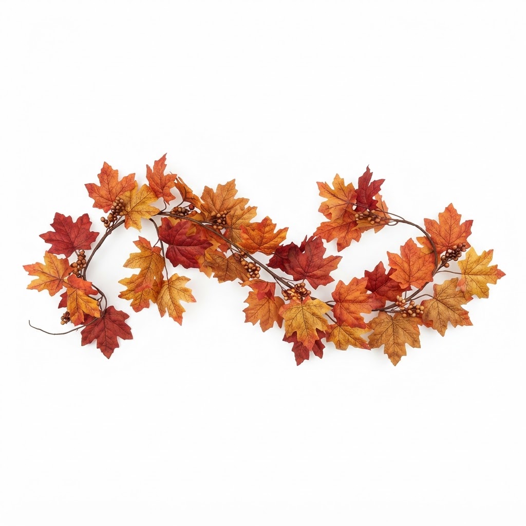 Thanksgiving Faux Maple Leaf Garland