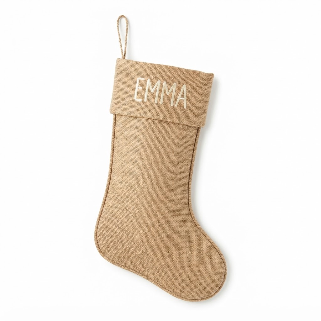 Burlap Personalized Christmas Stockings