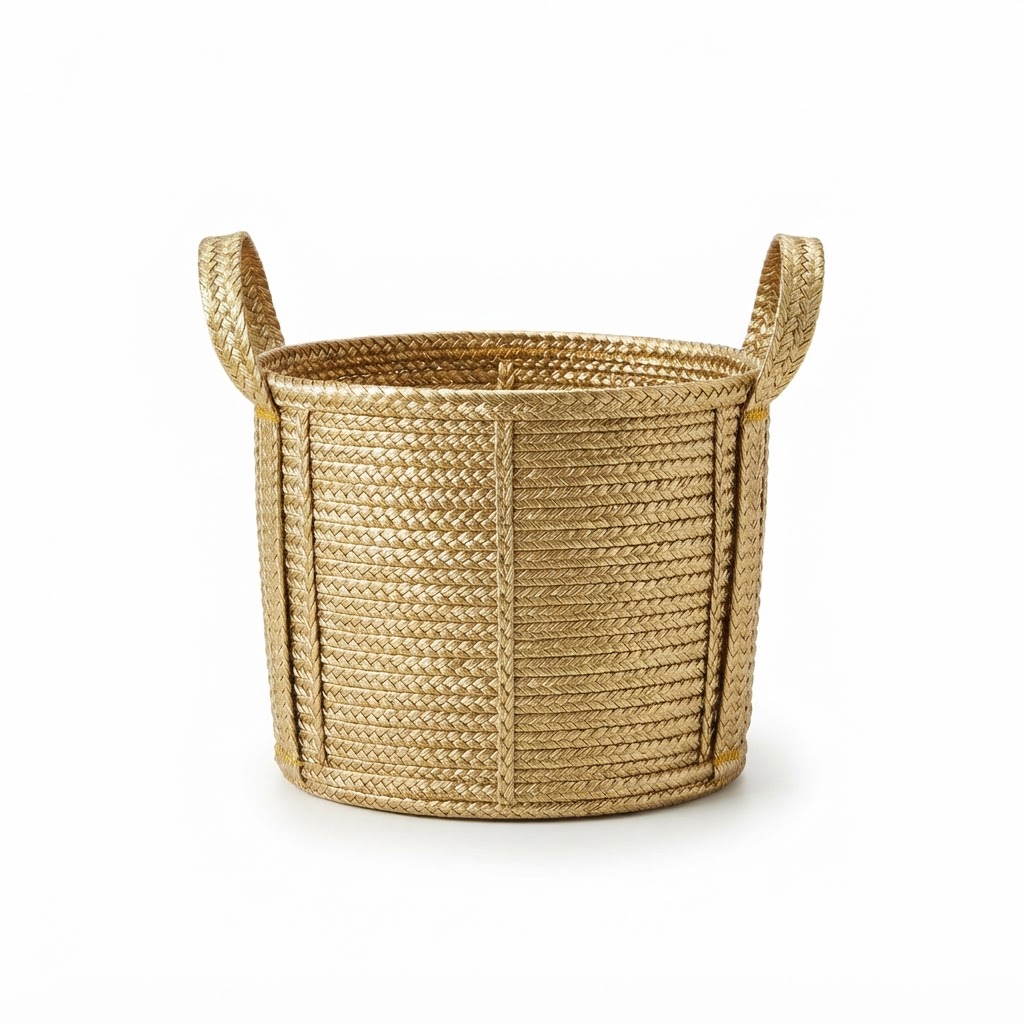 Gold Pot Storage Basket