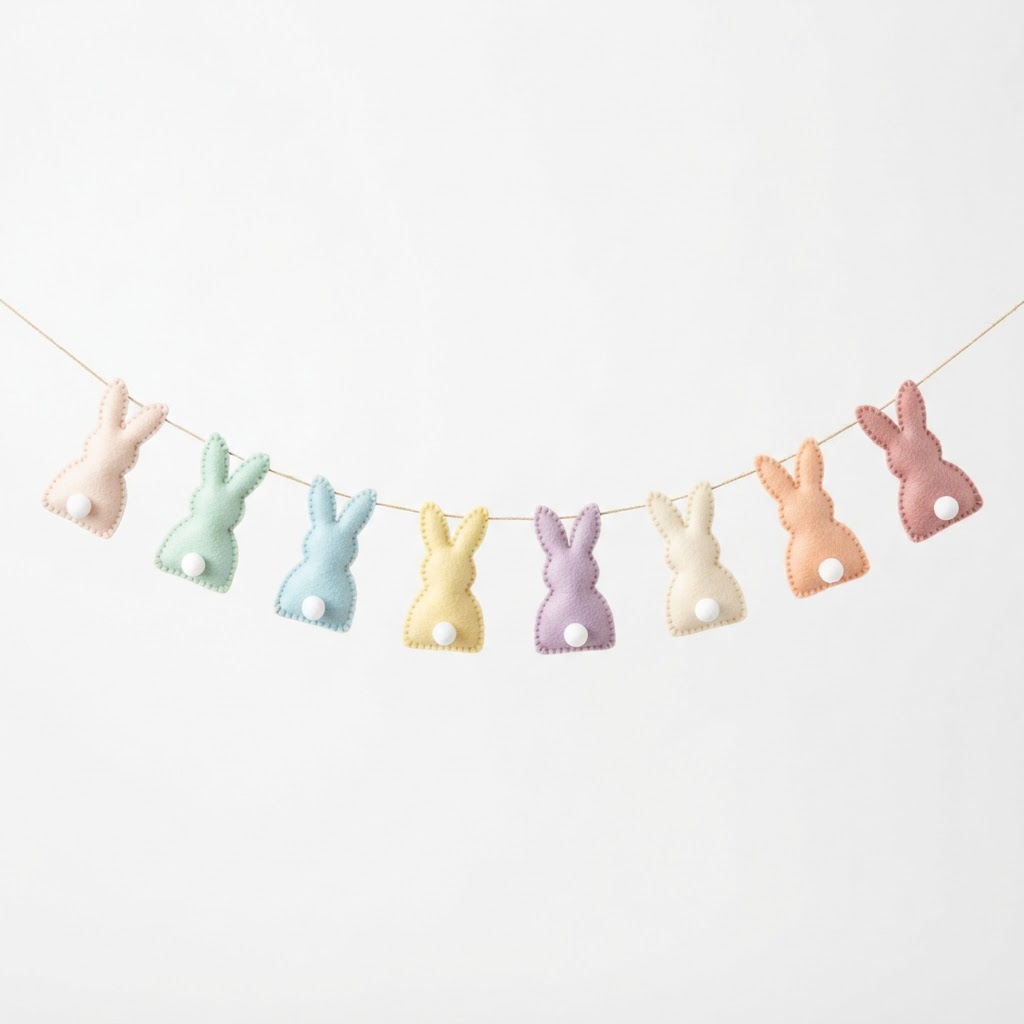 Decorative Bunny Garland Wall Hanging
