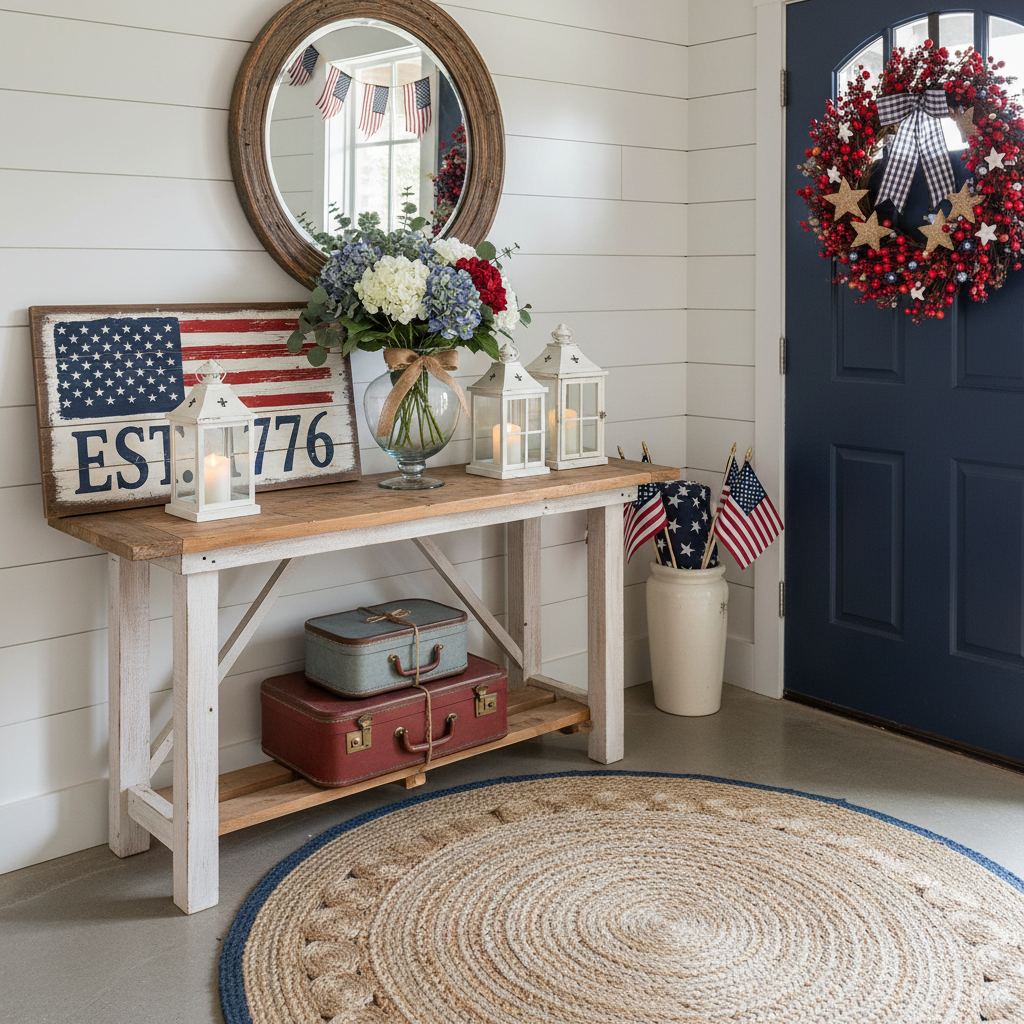 Farmhouse Independence Day (4th of July) Entryway