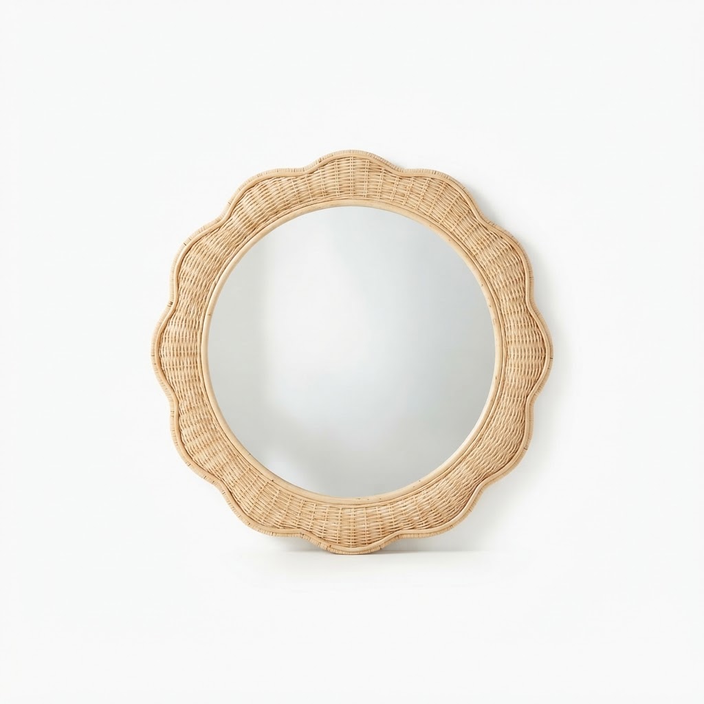 Scalloped Edge Wall Mirror