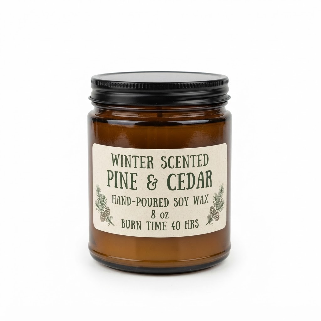Winter Scented Pine and Cedar Candle