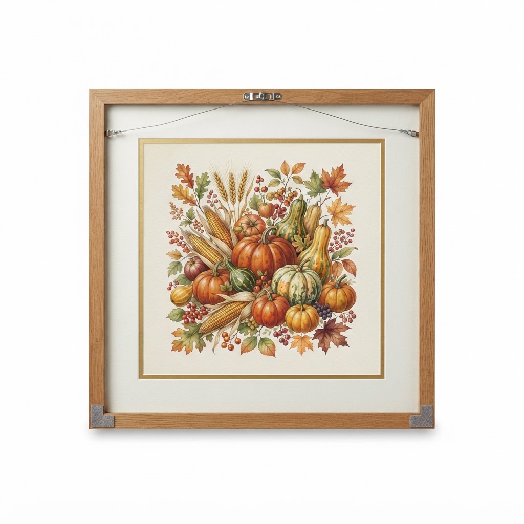 Transitional Framed Botanical Harvest Print