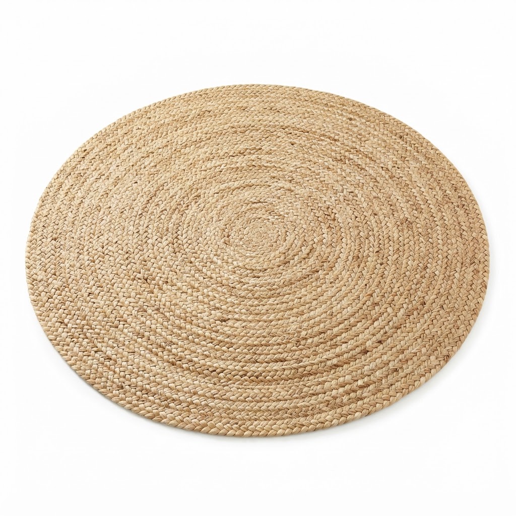Jute Woven Round Area Rug