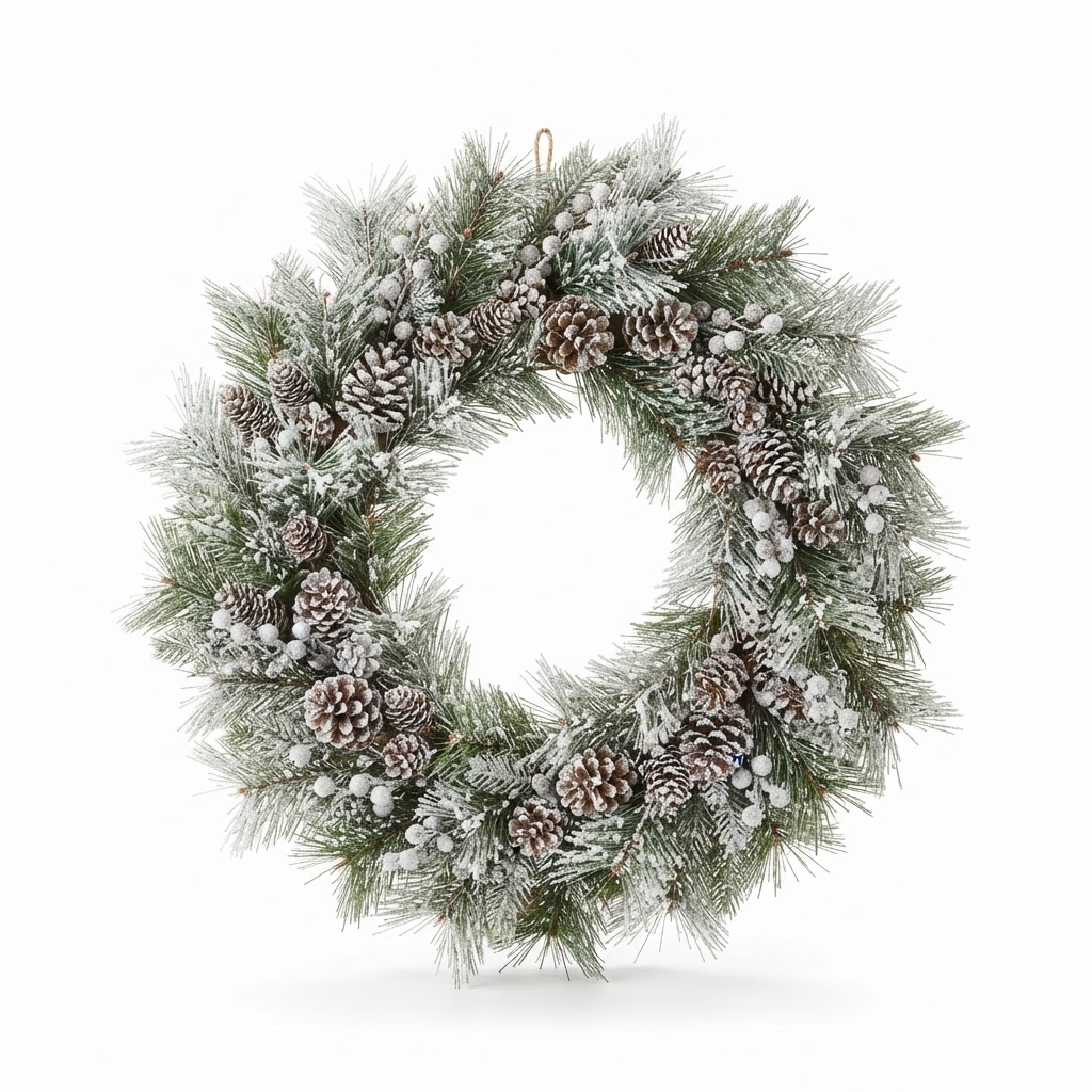 Frosted Pine Christmas Wreath