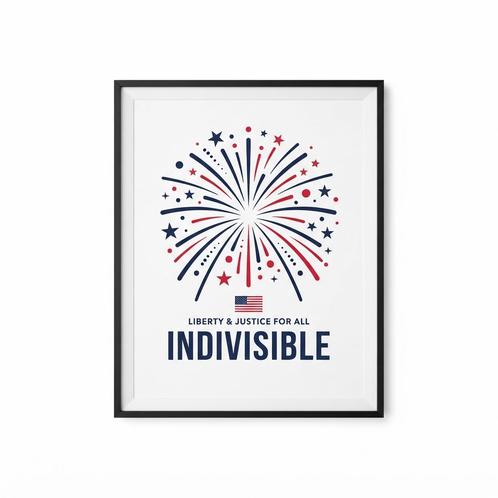 Indivisible Fireworks Poster Print