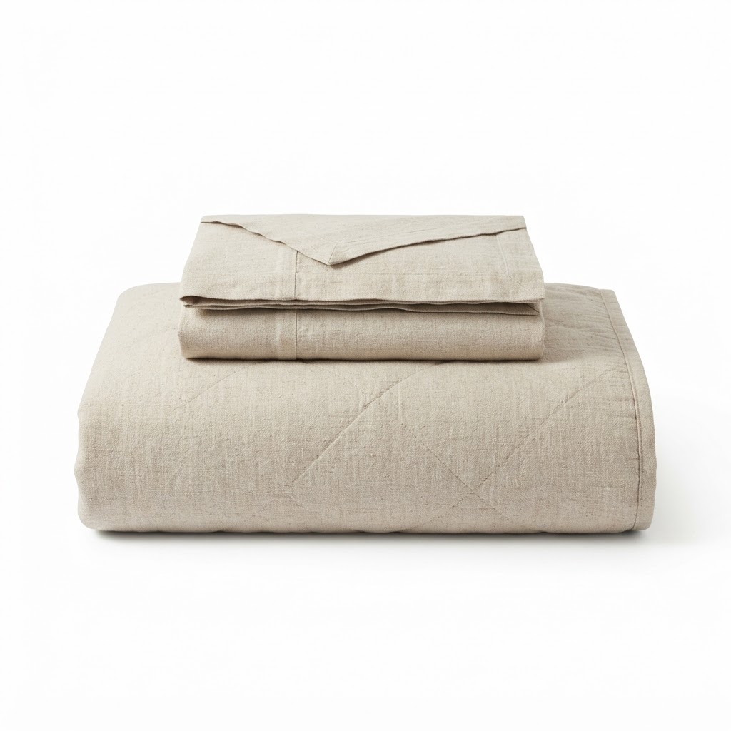 Neutral Linen King Quilt Set