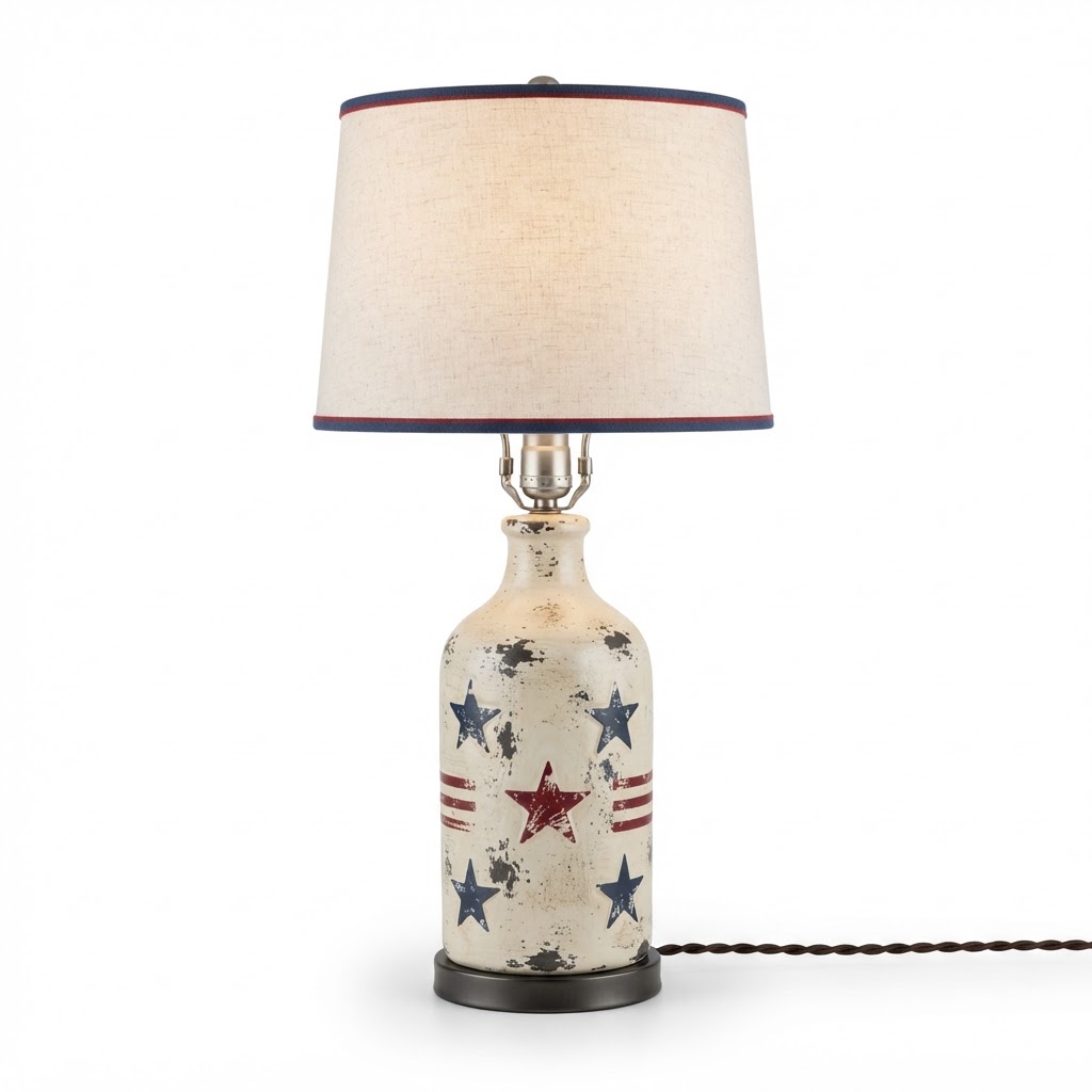 Distressed Ceramic Table Lamp