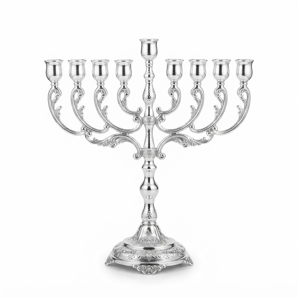 Silver Nine-Branch Menorah