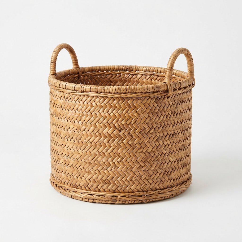 Handwoven Rattan Storage Basket