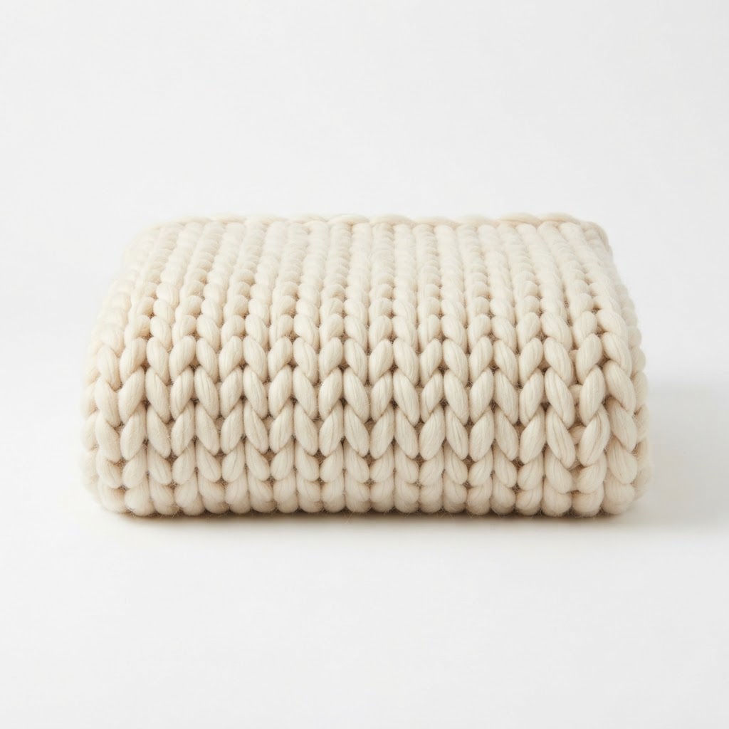 Chunky Knit Throw Blanket