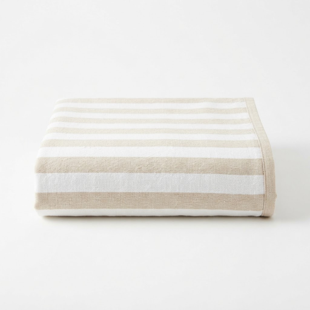 Striped Cotton Throw Blanket