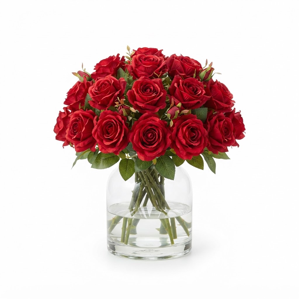 Artificial Red Rose Arrangement