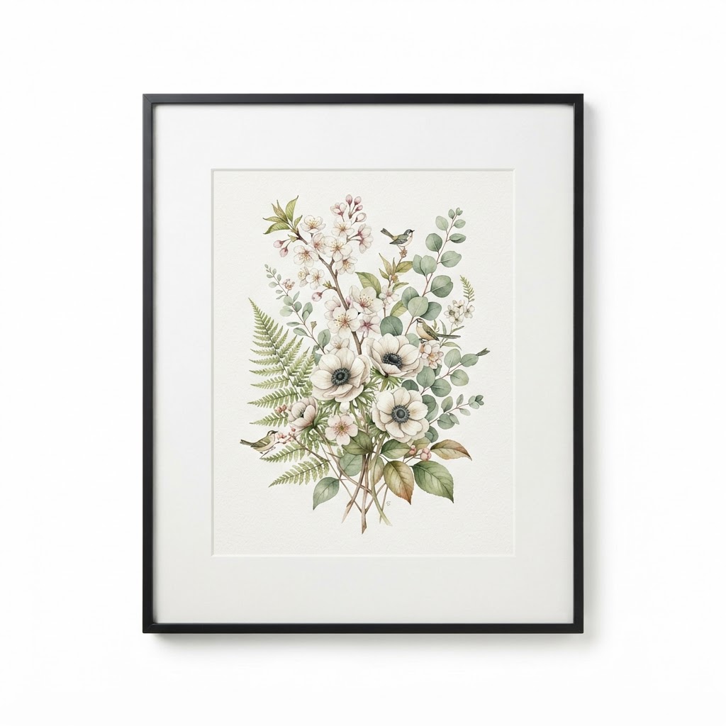 Spring Botanical Floral Print Art
