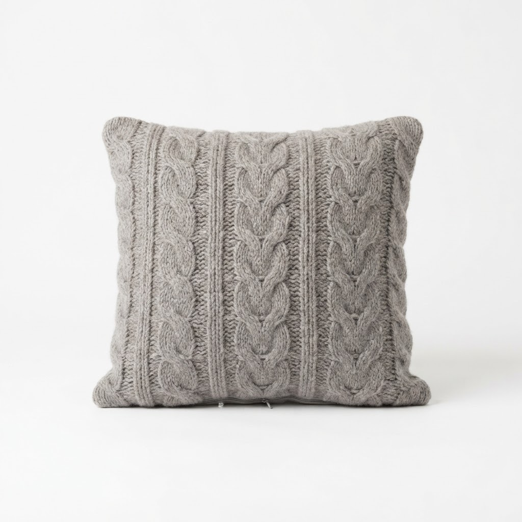soft grey accent pillows