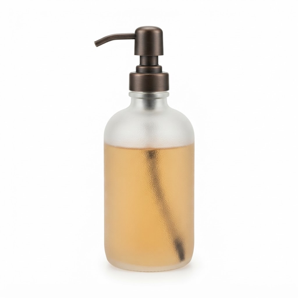 Frosted Glass Soap Dispenser