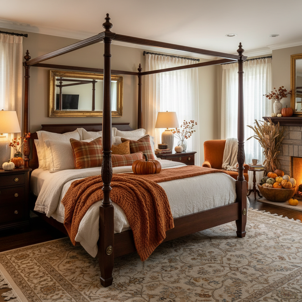 Traditional Fall Master Bedroom