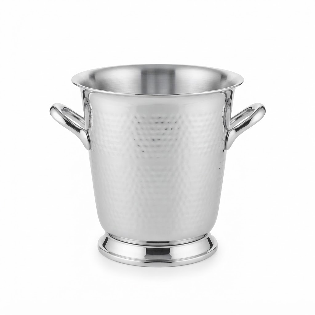 Transitional Silver Champagne Ice Bucket
