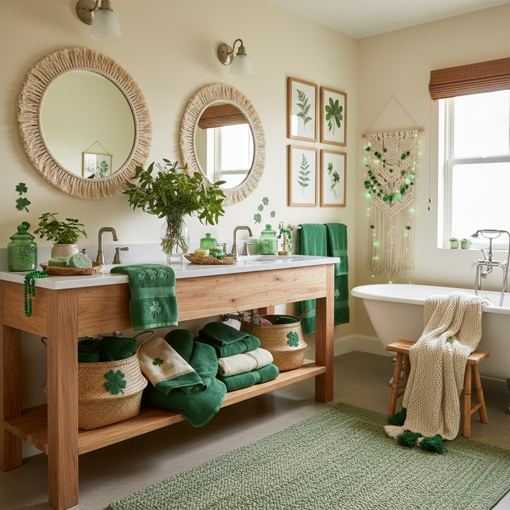 Boho St. Patrick's Day Master Bathroom