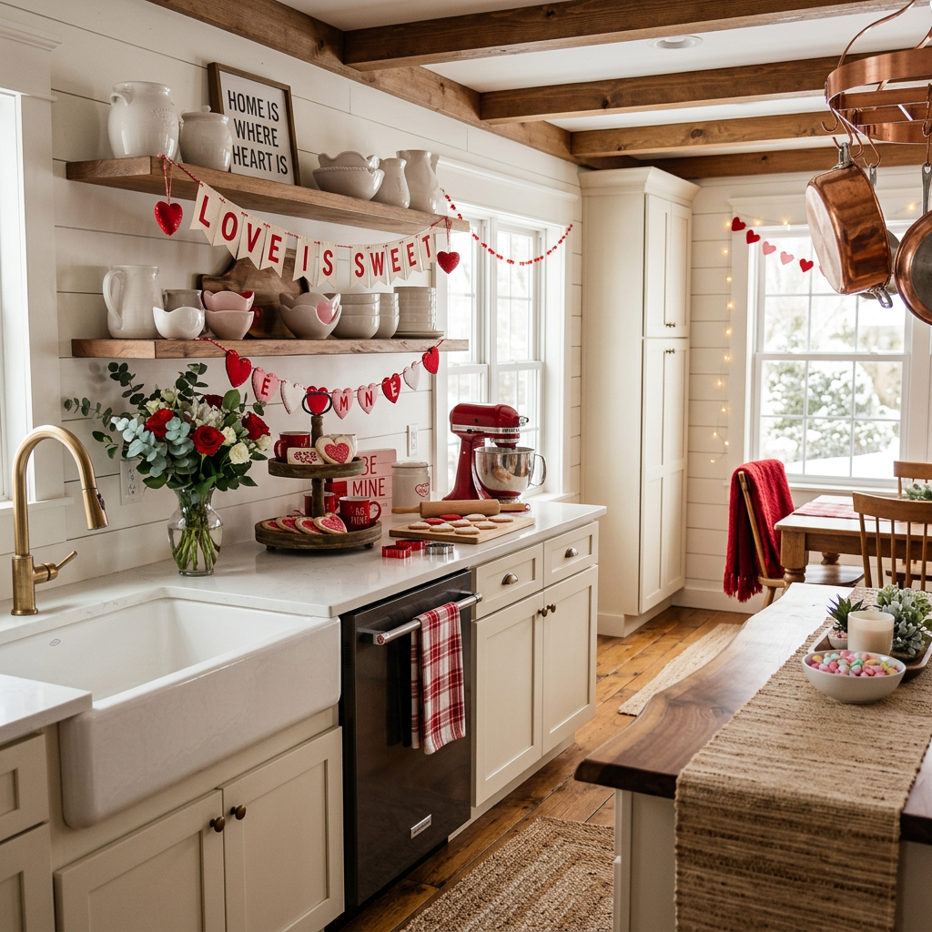 Farmhouse Valentine's Day Kitchen