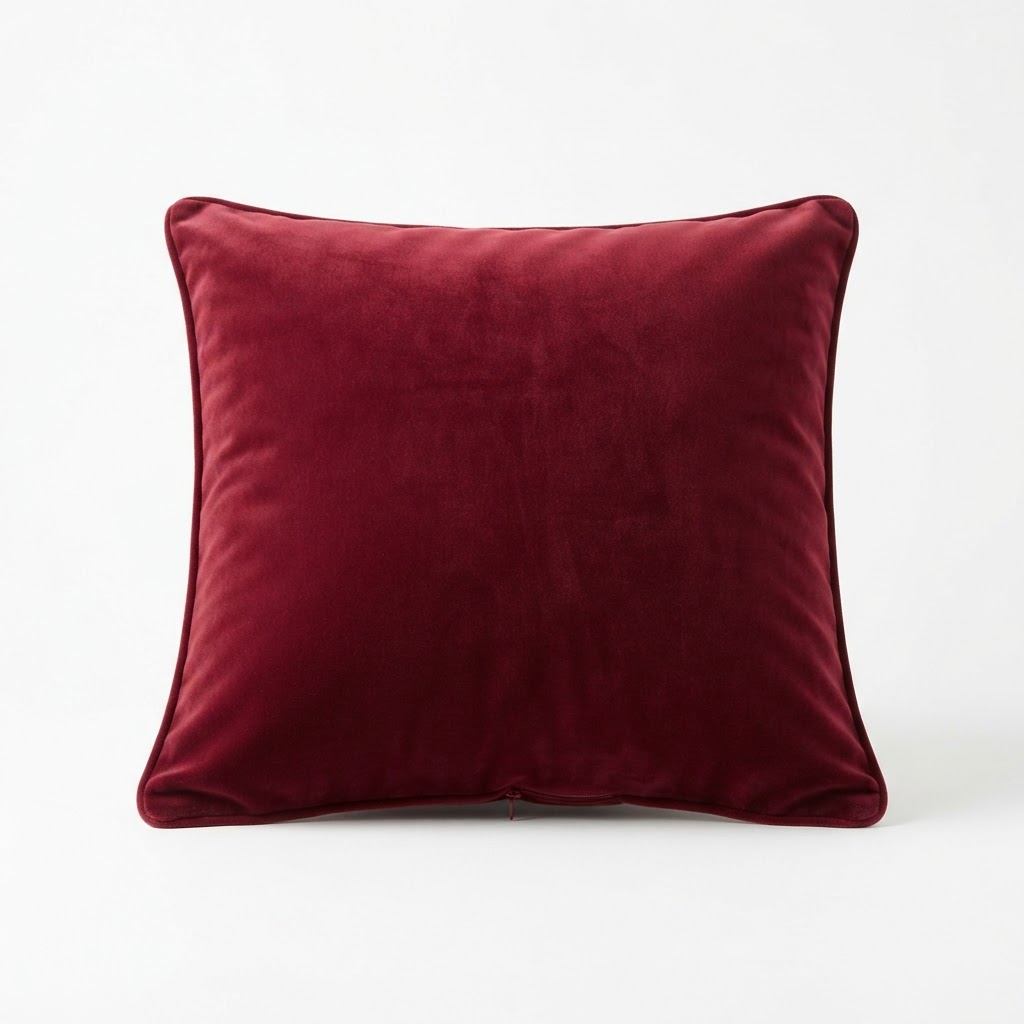 Deep Red Velvet Pillows