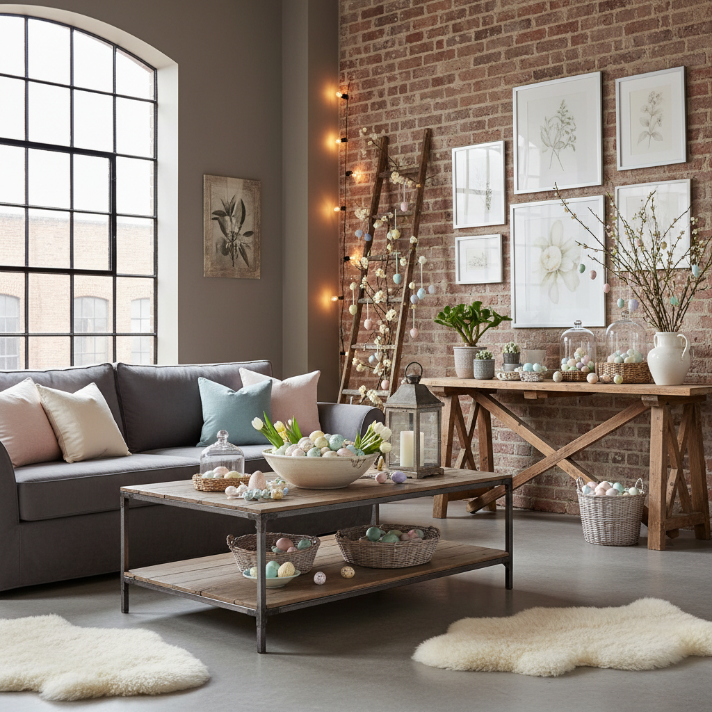 Industrial Easter Living Room