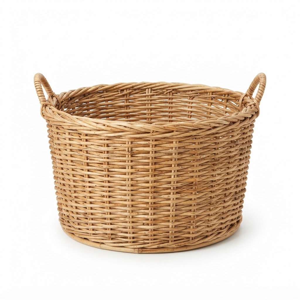 Woven Rattan Storage Basket