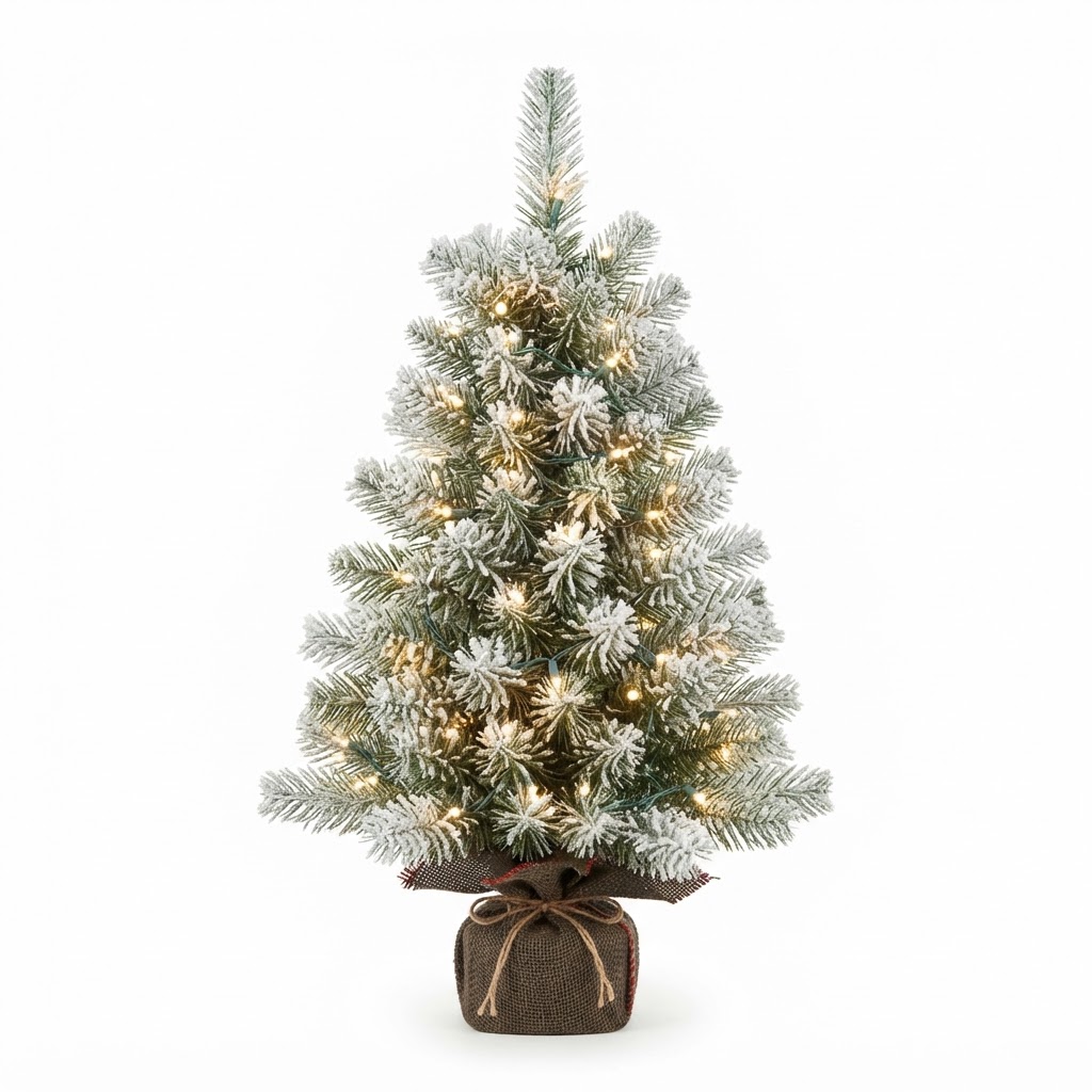Frosted Pre-Lit Mini Tree