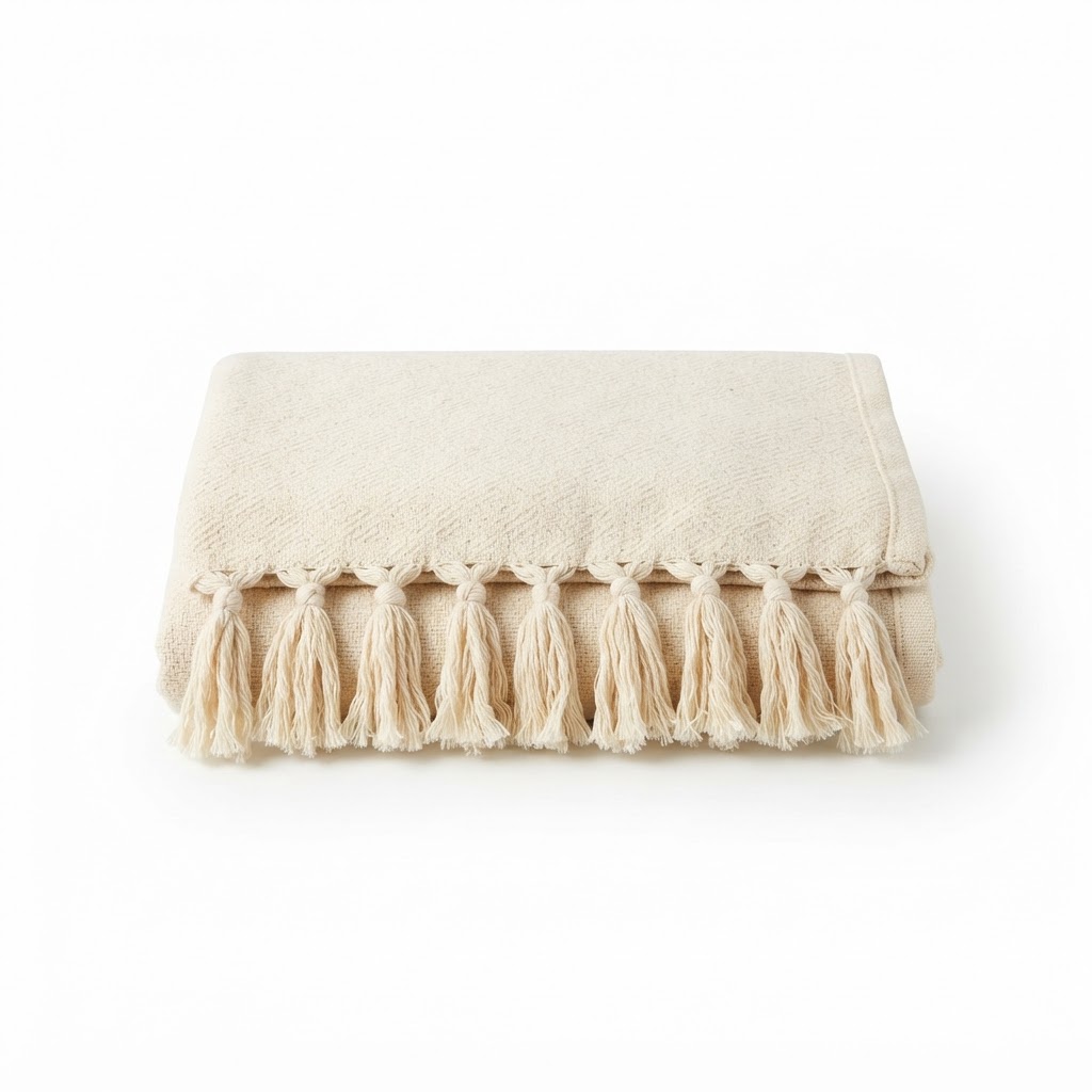 Cotton Tassel Throw