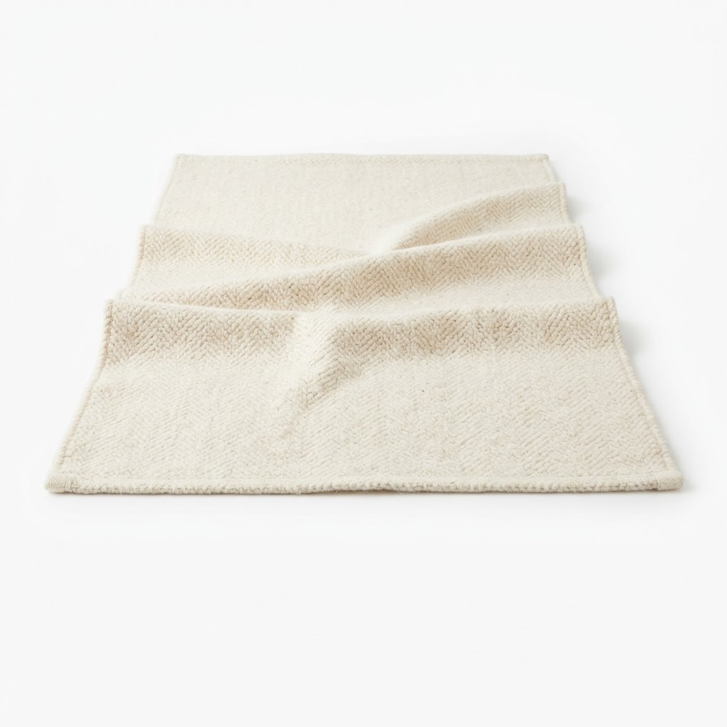 Cream Wool Table Runner