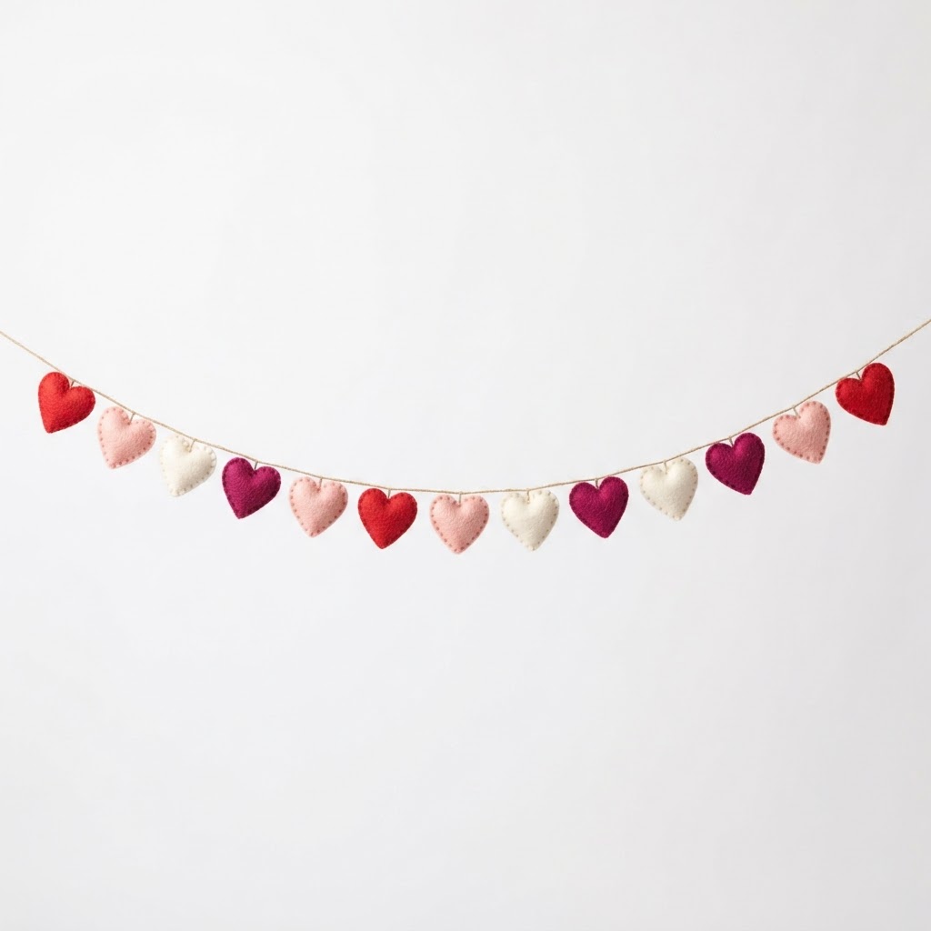 Felt Heart Garland Decoration