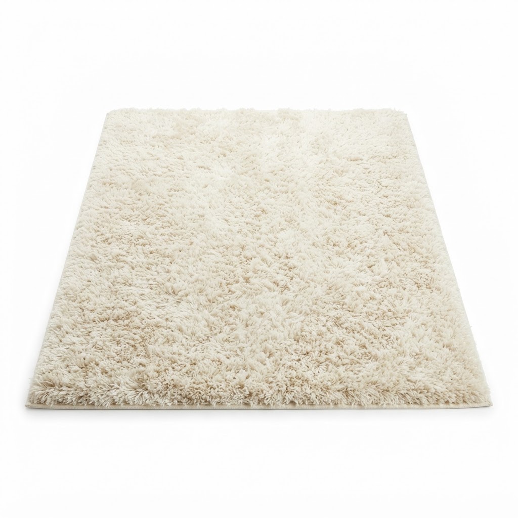 Shaggy Cream Area Rug
