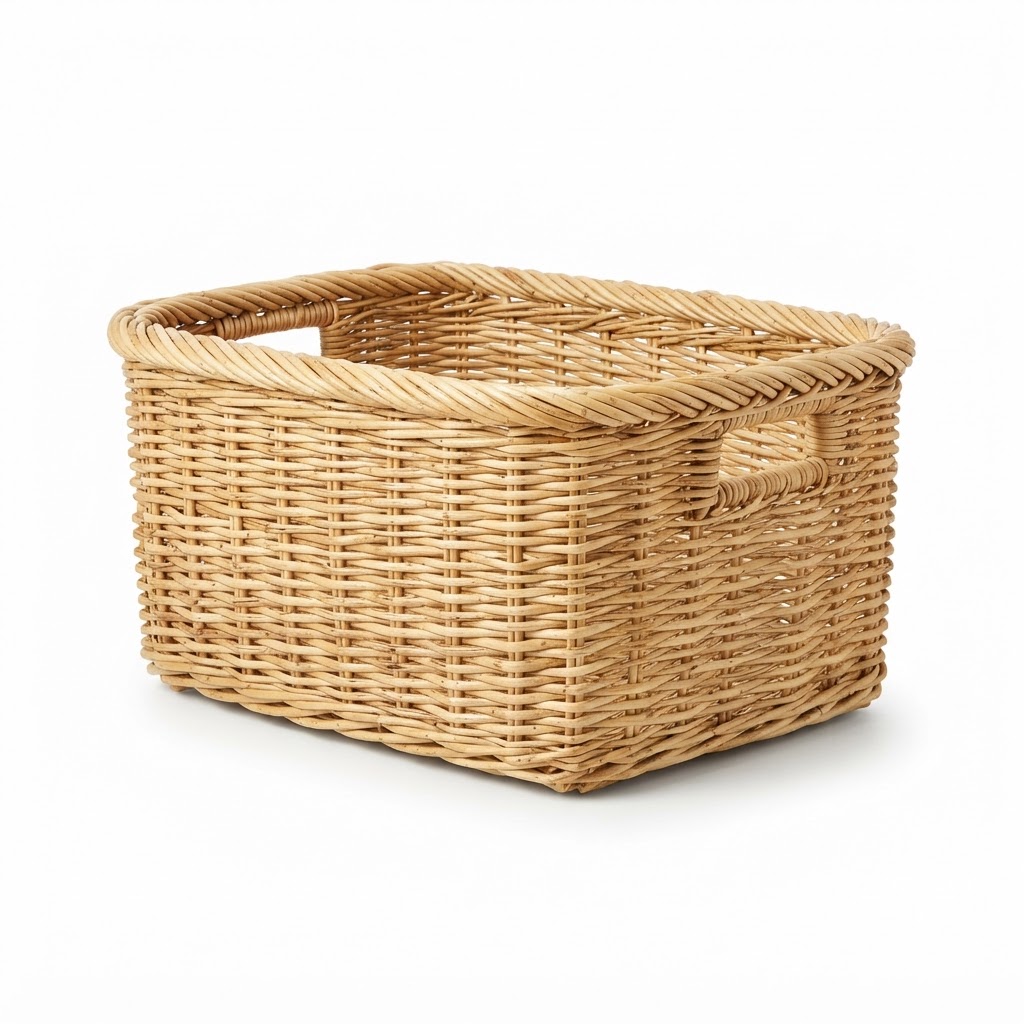 Woven Rattan Storage Baskets