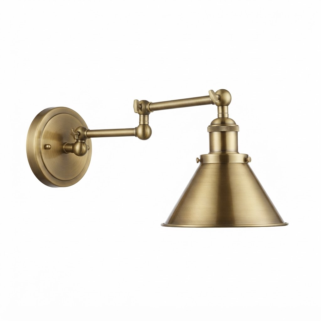 core Brass Swing Arm Wall Sconce
