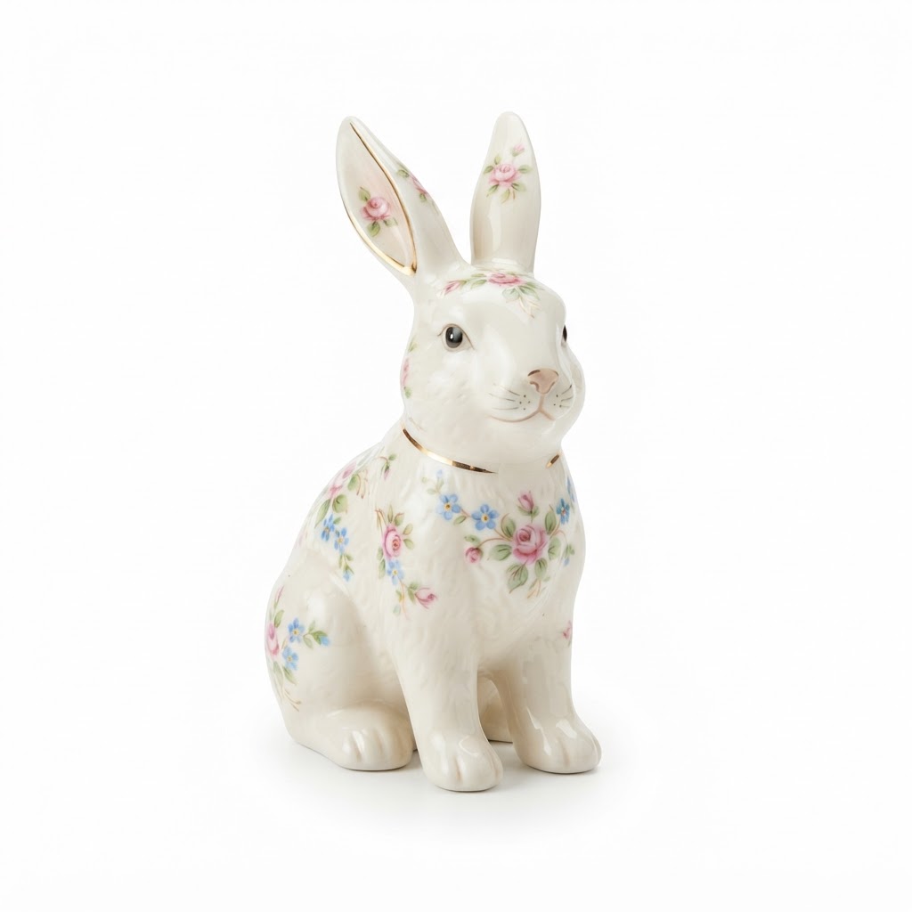 Easter Porcelain Bunny Figurines