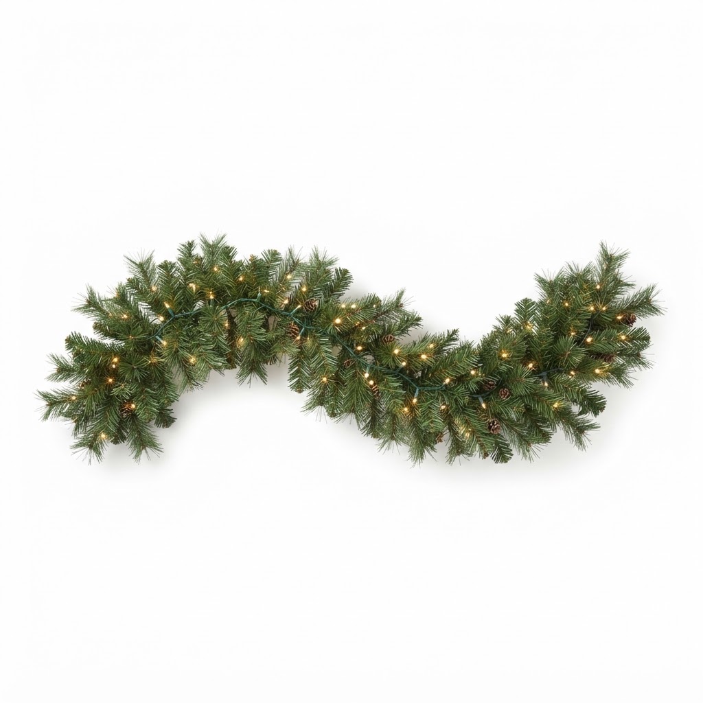 Pre-lit Pine Garland
