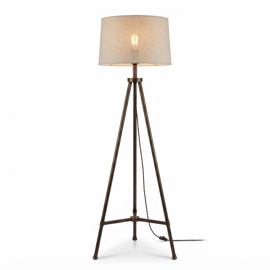 Bronze Tripod Floor Lamp