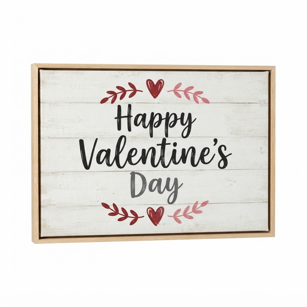 Canvas Happy Valentine's Day Sign