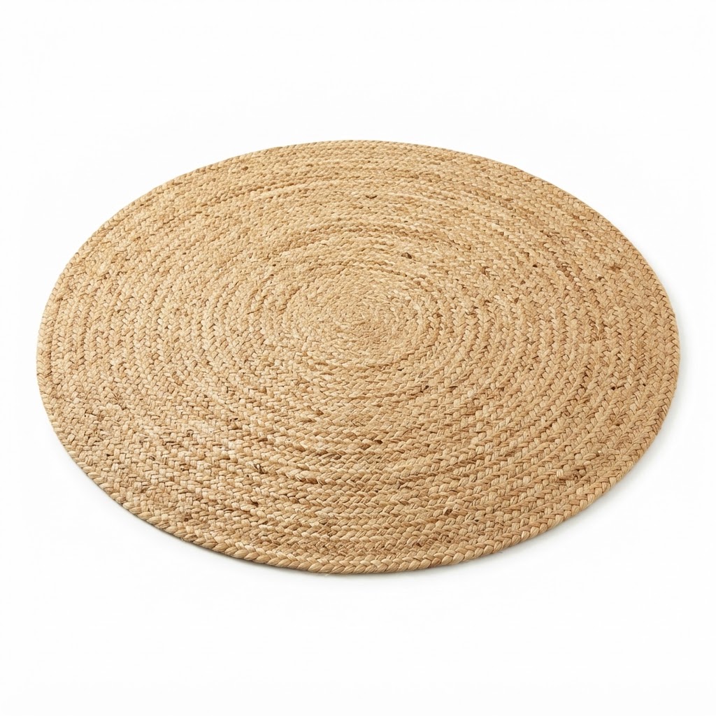 Natural Jute Round Area Rug