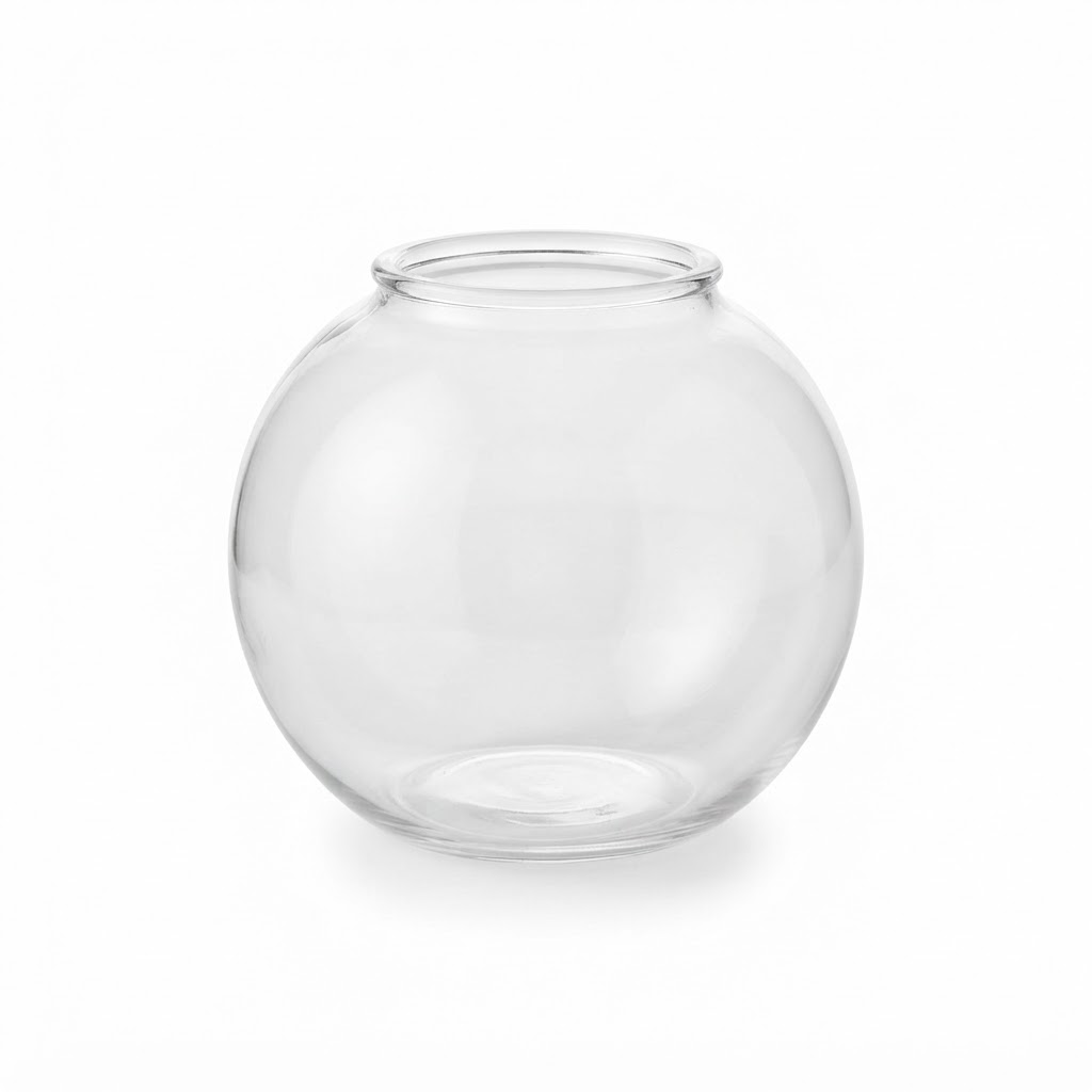 Clear Glass Globe Vase