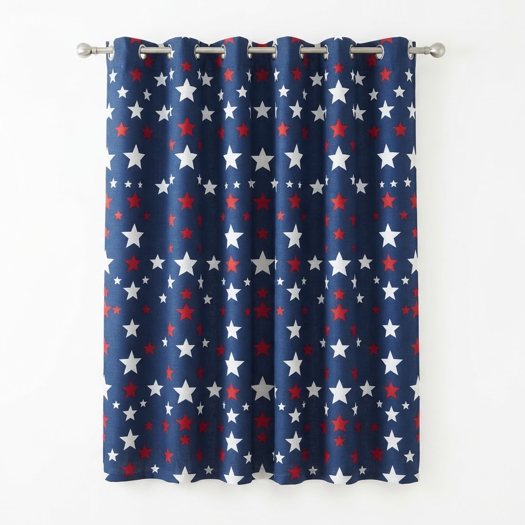 Star Patterned Window Curtains