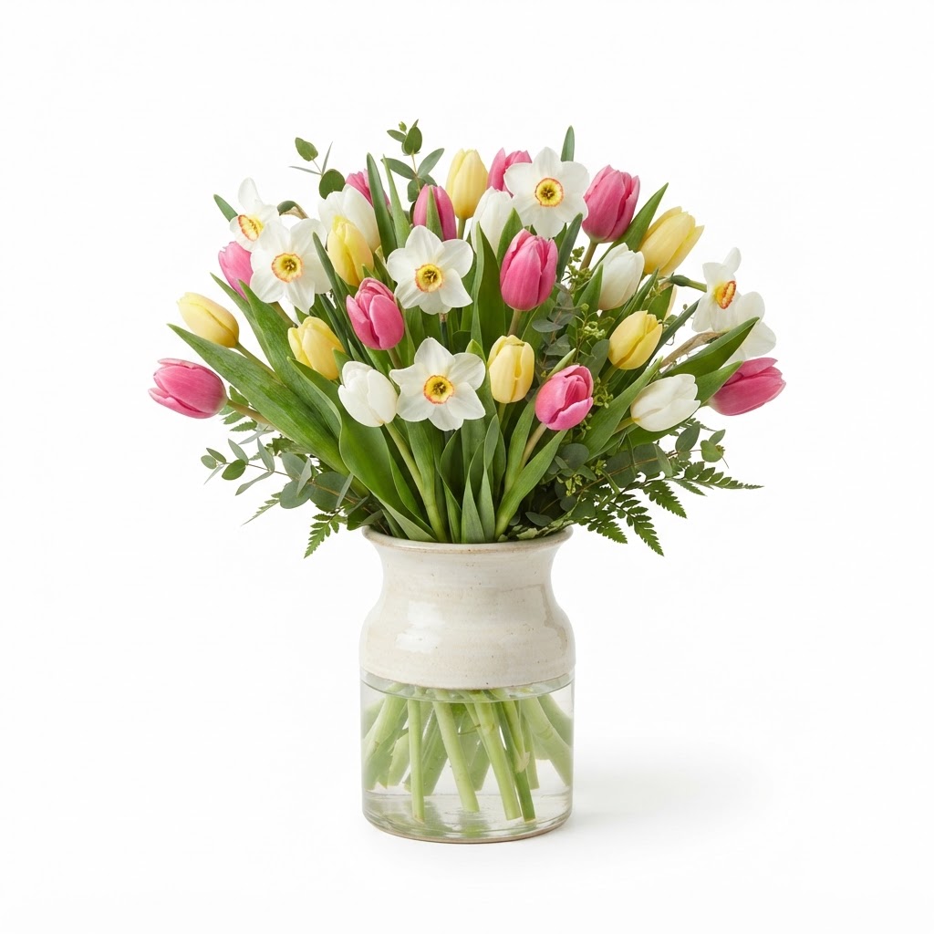 Spring Tulip and Narcissus Arrangement