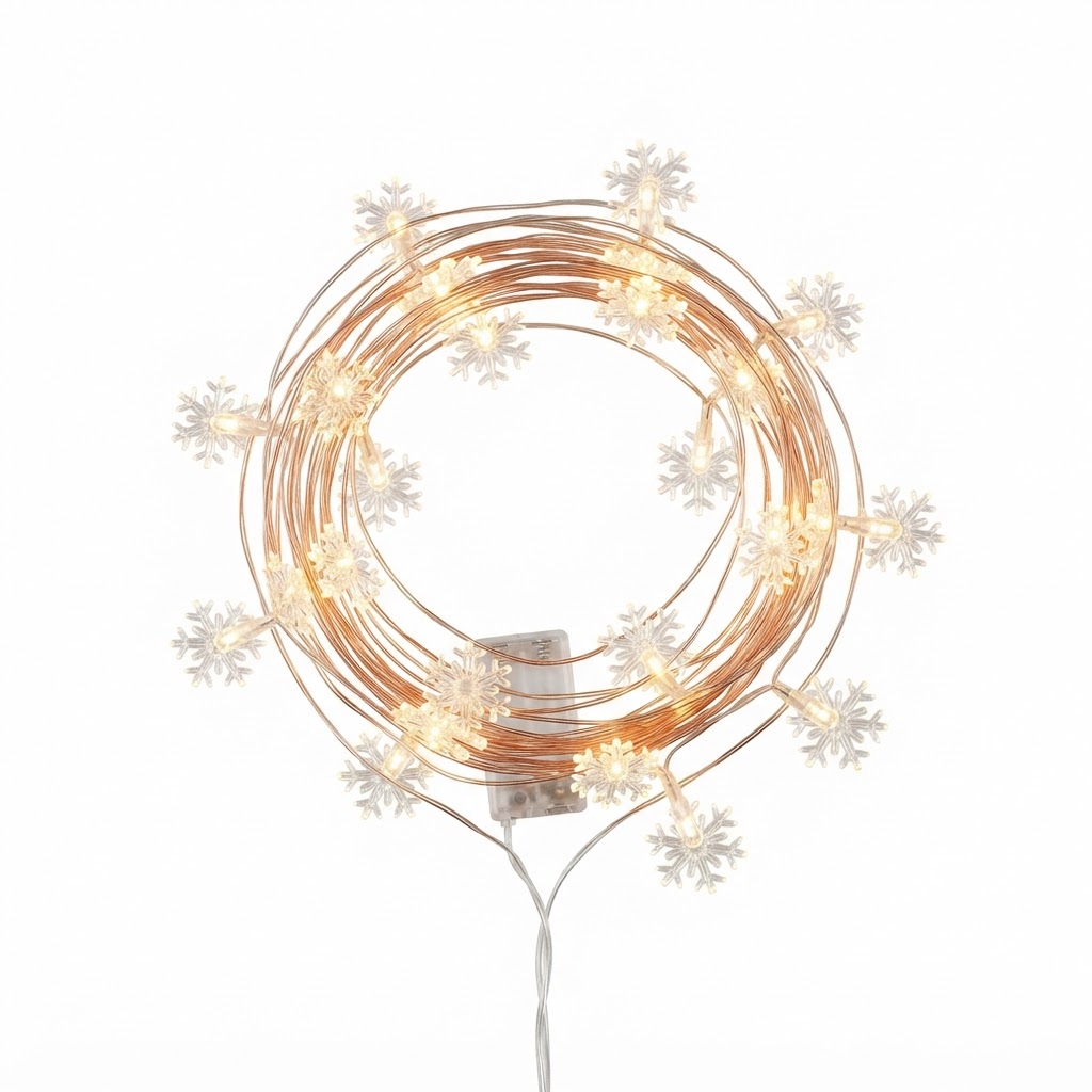 Winter Snowflake LED String Lights