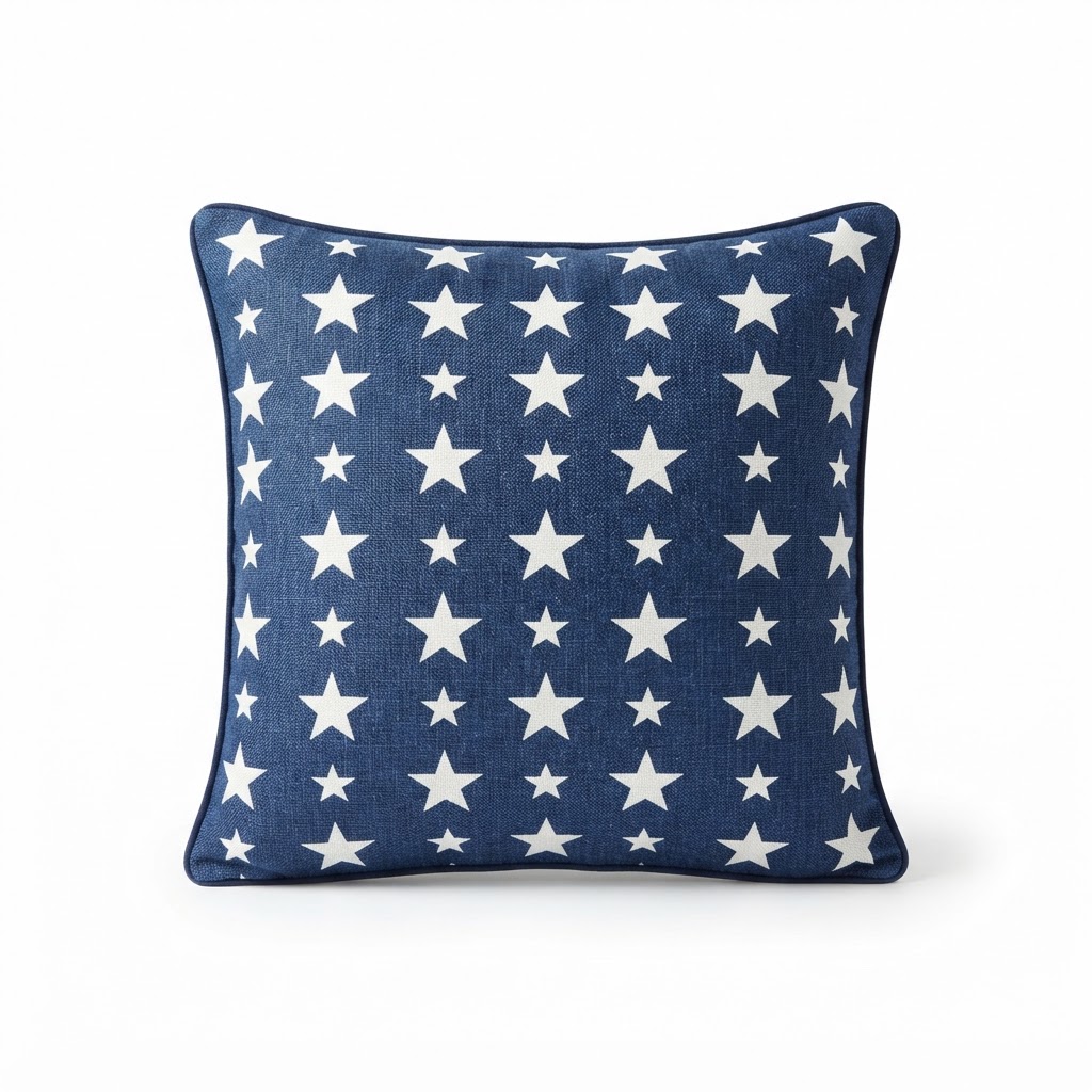 Patriotic Star Spangled Throw Pillow