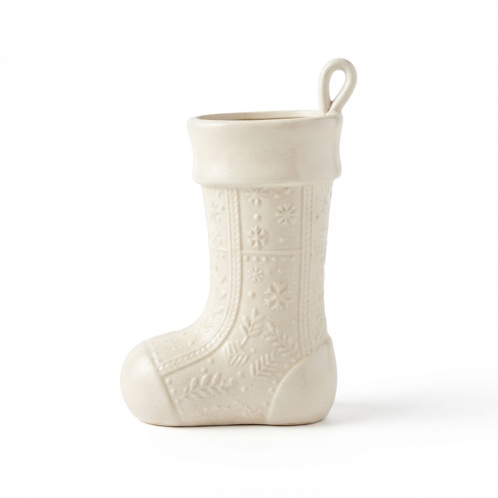 Cream Ceramic Stocking